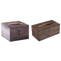 Wood Tissue Box Napkin Cover Home Hotel Pub Cafe Car Paper Holder Case