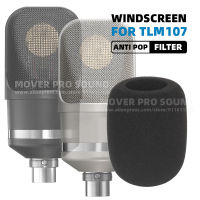 Windproof โฟมกันฝุ่นโล่ฟองน้ำกระจกลดเสียงรบกวนไมค์หน้าจอสำหรับ NEUMANN TLM107 TLM 107ไมโครโฟนป้องกันป๊อปกรอง