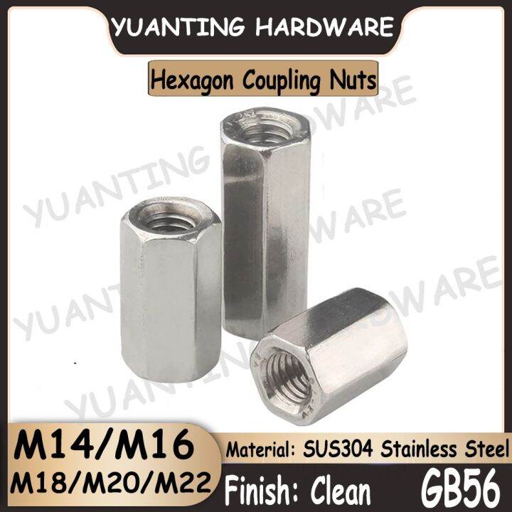 1 5Pcs GB56 M14 M16 M18 M20 M22 M24 SUS304 Stainless Steel Hexagon