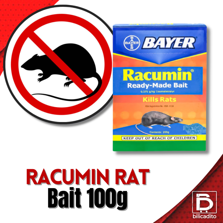 Racumin Rat Bait 100g FastActing, ReadyMade Rodent Killer for Home