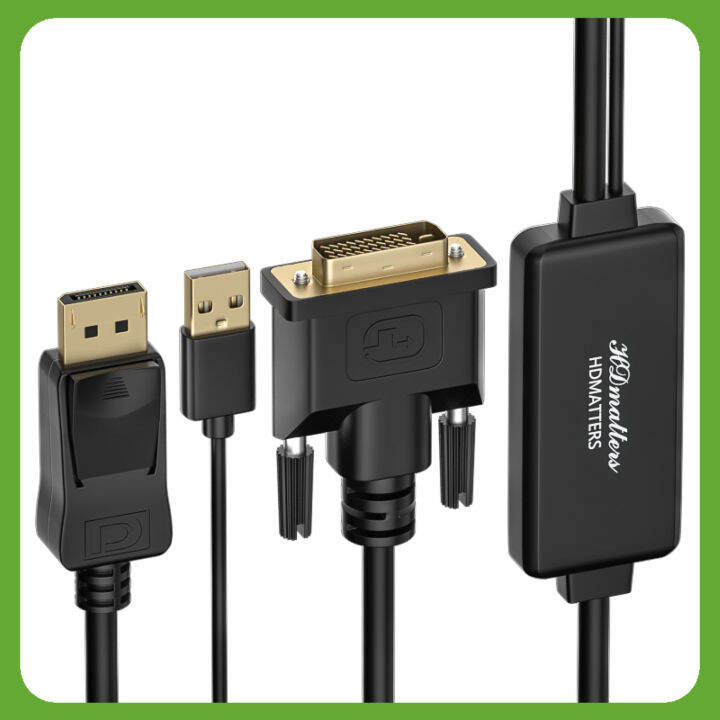 Active DVI to Displayport Converter with USB Power DVID in to DP Out