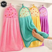 Upgrade Thickened Coral Velvet Soft Hanging Hand Towels Absorbent Cloth Absorbent Cloth Dishcloths Bathroom Kitchen Supplies Dish Cloth  Towels