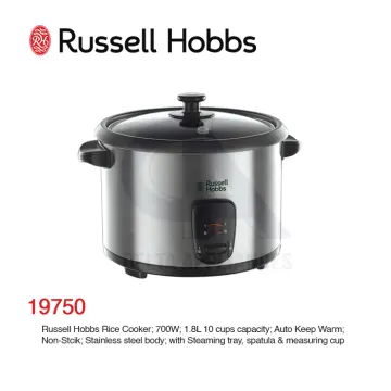 Russell Hobbs Turbo Rice Cooker 10 Cup, Matte Black - RHRC20BLK