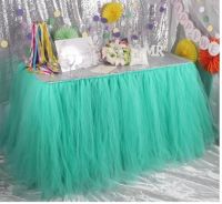 1pcs Pink DIY Tablecloth Yarn Tulle Table Skirt Wedding Party For Wedding Decoration Baby Shower Favors Party Home Textile New