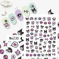 Kulomi My Melody อนิเมะสติ๊กเกอร์ติดเล็บ Perlengkapan Nail Art 3D Sanrio การ์ตูนรูปตกแต่งเล็บ