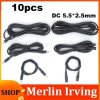 Merlin Irving Shop DC male to male female power supply connector Extension Cable 18awg wire Adapter 19v 24v for strip camera 5.5X2.5mm 0.5/3/1.5m