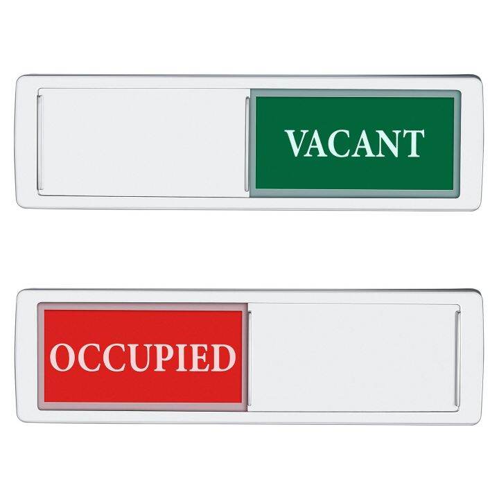 1Pc Bathroom Door Vacant Occupied Sign Office Signage Magnetic Slider ...