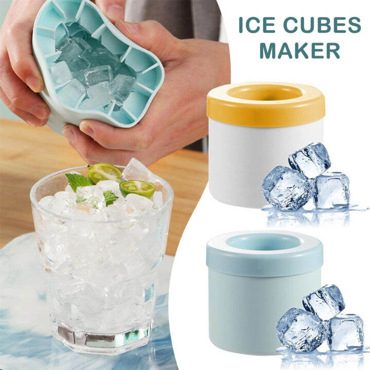 Hourser Ice Cube Maker Ice Bucket Cup Silicone Tray FoodGrade Quickly