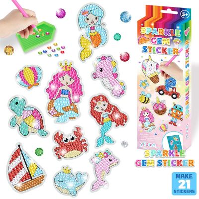 GEM 5D Diamond Painting Kit for Kids Handmade With DIY Painting Tools Stickers Cute Art Crafts Toys for Childrens Gifts