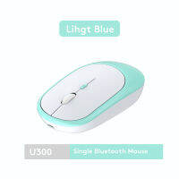 การชาร์จไร้สาย Mute Silent เหมาะสำหรับแล็ปท็อปแบบพกพา Bluetooth Wireless Dual-mode Mouse 2.4G มีให้เลือกหลายสี