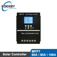 EOEXBY MPPT Solar Charge Controller100A/80A 12V/24V/36V/48V Auto Solar PV Battery Charger for Lead-acid/Lithium with LCD Display