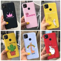 Kartun Kes untuk Xiaomi Redmi 9C Lembut Silikon Comel Dicat Telefon Perlindungan Sarung Redmi9C