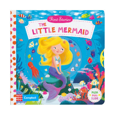 First stories the little mermaid busy series paperboard books Little Mermaid paperboard mechanism operation story picture book English original English book for children aged 2-6