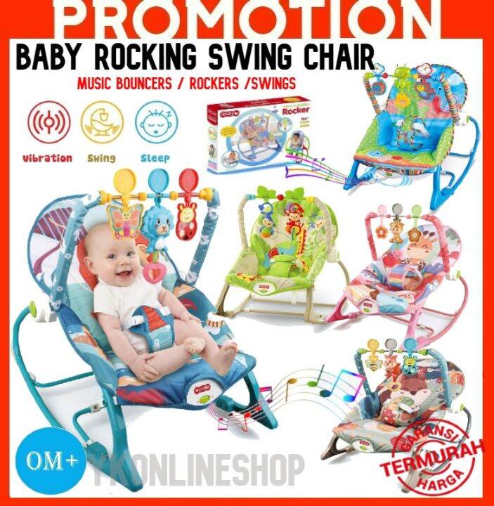 KL Ready Stock Premium Rocker Bouncer Toddler Music Sleeping Baby