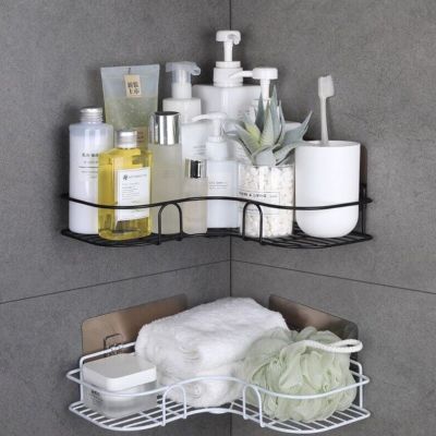 Bathroom Shelf Shower Organizer Triangle Cosmetic Storage Rack Kitchen Toilet Bathroom Counter Storage