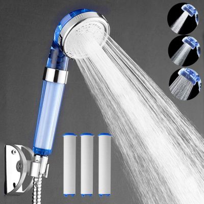 Bathroom PP Cotton Filter Purifier Rust and Dust Removal Chlorine 3 Function Spa High Pressure Shower Head Nozzle Showerheads