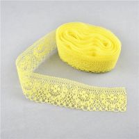 [HOT!] 10yards/lot 15Colors Yellow Lace Ribbon Tape 40MM Lace Trim african lace fabric Net Lace Trim Cord Embroidered Fabric Wedding