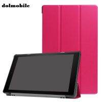 Dolmobile ฝาครอบเคสสามหนัง PU พับได้สำหรับ Kindle HD10จุดไฟใหม่ HD 10 2017 10.1นิ้วปากกาสไตลัสของแท็บเล็ต