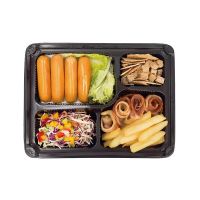 เอโร่ ถาดอาหาร 4 ช่อง พร้อมฝา แพ็ค 25 ชุด : aro Lunch Box 4 Hole x 25 pcs