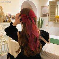 ☫☒ Women Long Lace Hairclip Hair Accessories Red Blue Pink Bow Barrette Ponytail Hairpin Shiny Silk Bow Clips Ribbons Wholesale