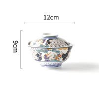 Japanese Style Ceramic Steamed Egg Stew Pot With Lid Large Rice Noodle Bowl Creative Fruit Salad Soup Bowl Kitchen Tableware