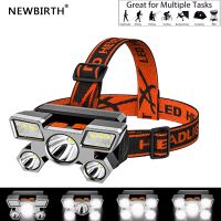 【CW】 5LED Portable Headlamp USB Built in Rechargeable Battery Headset Lantern For Night Running Fishing camping Patrol Headlight