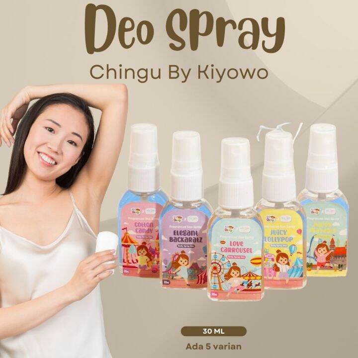 [OFFICIAL] Deo Spray Chingu By Kiyowo 30 Ml Yeppu Deodorant Wanita Tawas Pria Pemutih Ketiak Dan