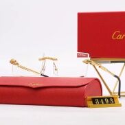 2023 New Cartier sang trọng thương hiệu sang trọng Kính râm gọng kim loại