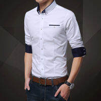 BIG-SALE【Ready Stock】Men Business Shirt Office Formal Smart Long Sleeve Cotton Men Clothing Kemeja Suit