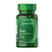 Viên uống bổ sung kẽm Zinc Gluconate 25mg 100 viên Puritan s Pride