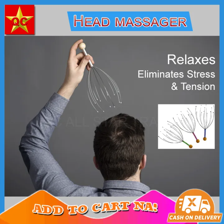 Head Scalp Massager Massage Octopus Stress Release Hand Held Scalp Head