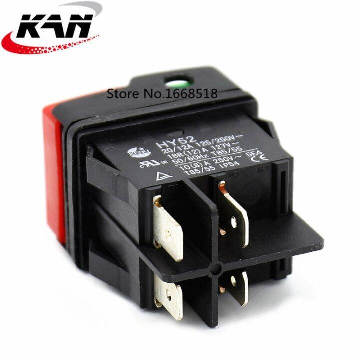 kedu-hy52-250v-12a-4pins-สวิทช์ไฟฟ้าปุ่มกดกันน้ำเครื่องกดปุ่มเครื่องตัดเลื่อยเจาะกล่องควบคุมสวิตซ์เปิดปิด