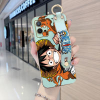 เคสใส่โทรศัพท์สำหรับ Vivo Y55 Y55 5G + 5G Y55S 2023 5G Y66 Y65 Y72 5G Y73 2021 Y75 5G Y77 5G เคสป้องกันนุ่มการ์ตูน Lufei หัวเราะเคสโทรศัพท์สายรัดข้อมือหรูหราเคลือบโลหะด้วยไฟฟ้า