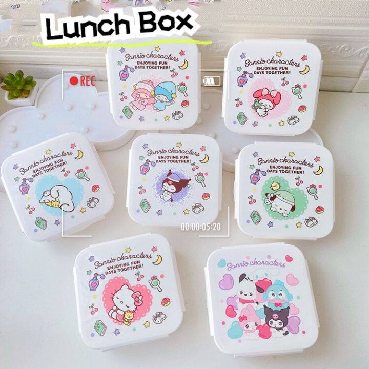 Cute Sanrio Cinnamoroll Food Sealed Storage Box Cartoon Anime Kuromi My ...