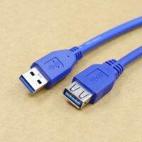 Kabel Ekstensi USB 3.0 Ekstensi USB Pria Ke Wanita Ekspansi USB Komputer Biru Hitam Setengah Dikelilingi