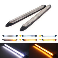 2Pcs LED Car Sequential Turn Signal Yellow Flowing Lamp Day time Running Lights Waterproof Auto Headlight