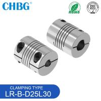 LR B D30L35 Aluminum Elastic Winding Shaft Coupler Motor Connector 8mm to 16mm Clamping Type Customize Flexible CNC Coupling