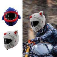 Helmets Protection Headgear Cover Cartoon Fluffy Plush Set For Motorcycle Full-Face Protective Case Motorbike Safety Trendy competent