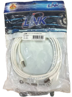 Link US-5203S US-5210S Shield CAT 6A RJ45-RJ45 PATCH CORD 3 M. และ  10 M. สีขาว