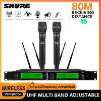 SHURE ไมโครโฟนไร้สาย UGX23 2600-700MHZ UHF 400M รับจากระยะไกลอุปกรณ์ร้องเพลงที่บ้าน Ktv Show Micsไมโครโฟนมือถือ