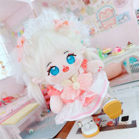 20cm Cute Doll Accessories Pink White Flower Dress Headwear Princess Magic Dress Clothes Set MINJI HANNI Fans Gift