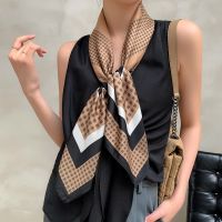 ❣▧✹  Female Foulard fashion Silk Square Scarf For Women 90x90cm Neck Hair Tie Band Designer Soft Neckerchief Hijab foulard en soie