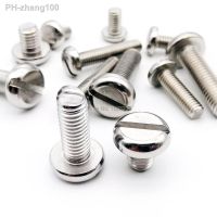 10/50pcs M3 M4 M5 M6 M8 304 A2-70 stainless steel GB67 Slotted Pan Head Round Head Screw Bolt length 4-60mm Diameter 3 4 5 6 8mm