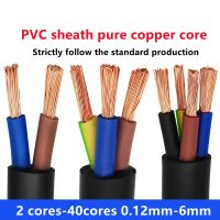 ☁✽ 0.75mm 1meter 2/3/4/5 Cores 1.0/1.5/2.5/4/6MM Copper cable Wire Conductor Electric PVC Cable Soft Sheathed Wire power wire