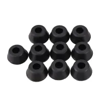 60 Pcs 21mm x 10mm Conical Recessed Rubber Feet Bumpers Pads Black