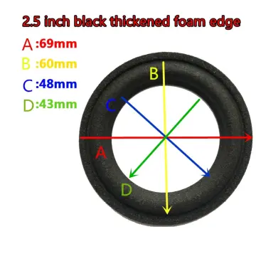 DIYLIVE 2 ~ 4 inch subwoofer speaker repair accessories foam edge folding  ring subwoofer (50 ~ 99mm) 2 2.5 3 3.5 4