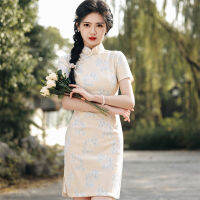 เซ็กซี่ MINI embrodiery ชีฟอง cheongsam สาวแบบดั้งเดิมสไตล์จีนลูกไม้ qipao ชุดราตรีสำหรับผู้หญิง