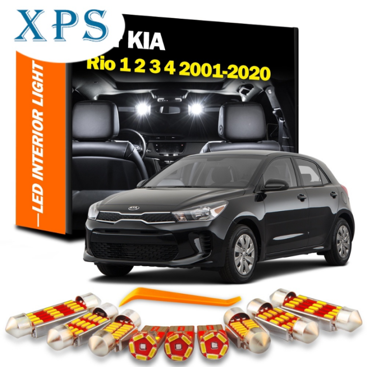 Xps ไฟ LED ตกแต่งภายในสำหรับ KIA Rio 1 2 3 4 DC JB UB 2001-2020 Canbus ...