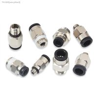 ✆♂✺ Pneumatic Air Duct Mini Quick Connector PC 3 4 5 Outer Thread M3 M4 M5 M6 M8 01 Fast Plug Through Connector PC3-M3 PC4-M6 PC5-M5