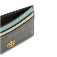 Tory Burch Robinson Embossed Colorblock Card Case